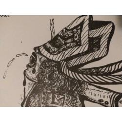 Maryan dubbelzijdige lithografie circa 1975