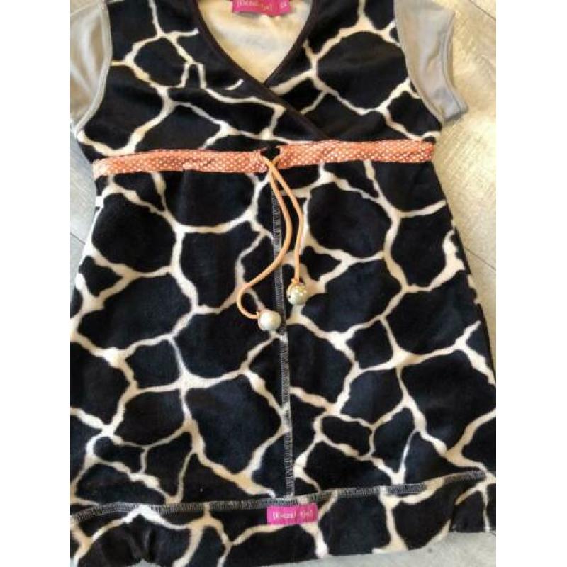 Kiezeltje kiezel-tje jurkje dierenprint giraffe 86/92