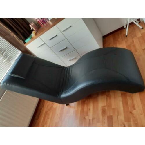 Leren relax lounge ligstoel