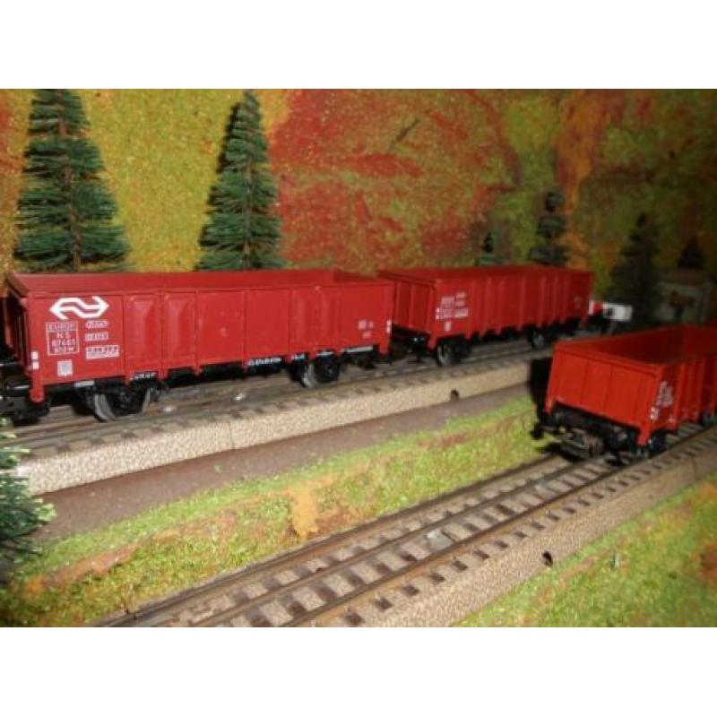 Marklin 4639 4x Hoogboord wagons van de NS met kolen