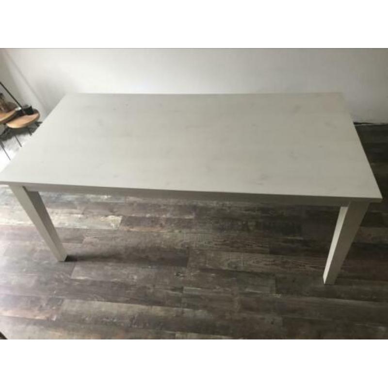 Stevige white wash eettafel voor 6 personen