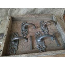 2x Set mooie oude deurklink klink deurgreep *Etage3*