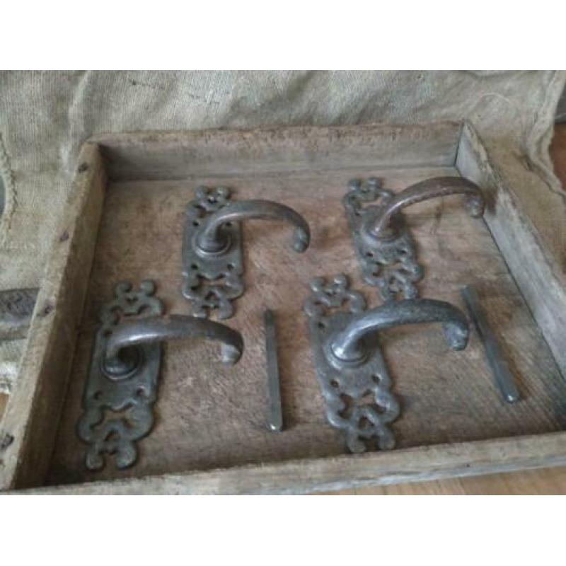 2x Set mooie oude deurklink klink deurgreep *Etage3*