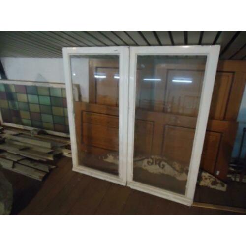 2 sets antieke dubbele raamvleugels