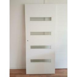 Arne en Bodil opdek binnendeur met Satijn Glas 211.5 x 88 cm