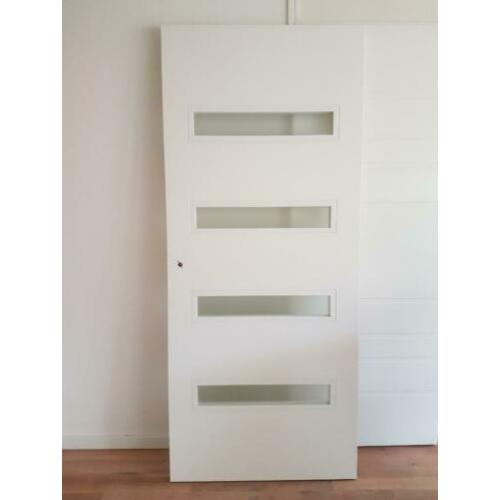 Arne en Bodil opdek binnendeur met Satijn Glas 211.5 x 88 cm