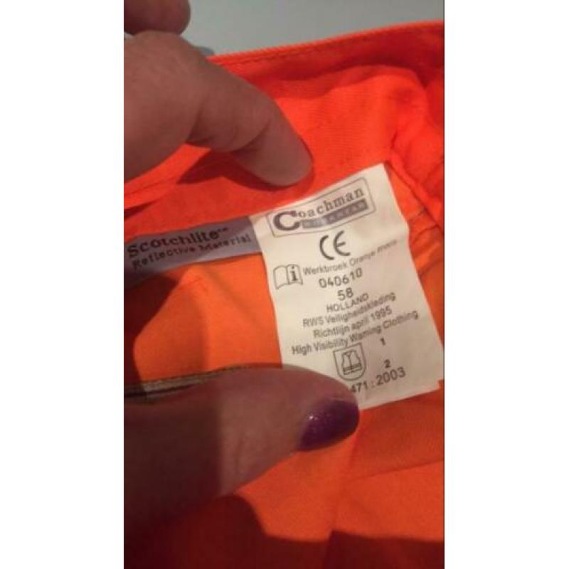 Nieuwe werk broek maat 58