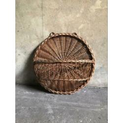 Retro rieten planten hanger