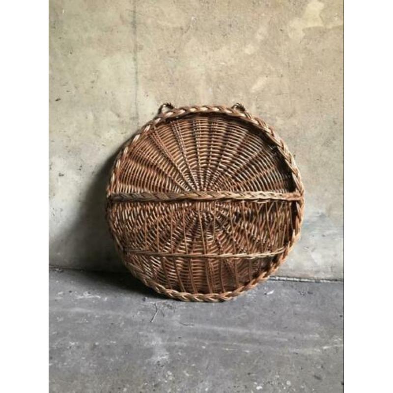 Retro rieten planten hanger