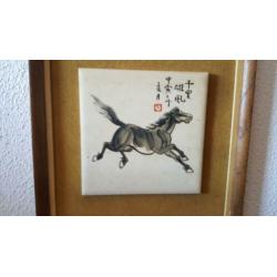 chinese tegelschildering met paard