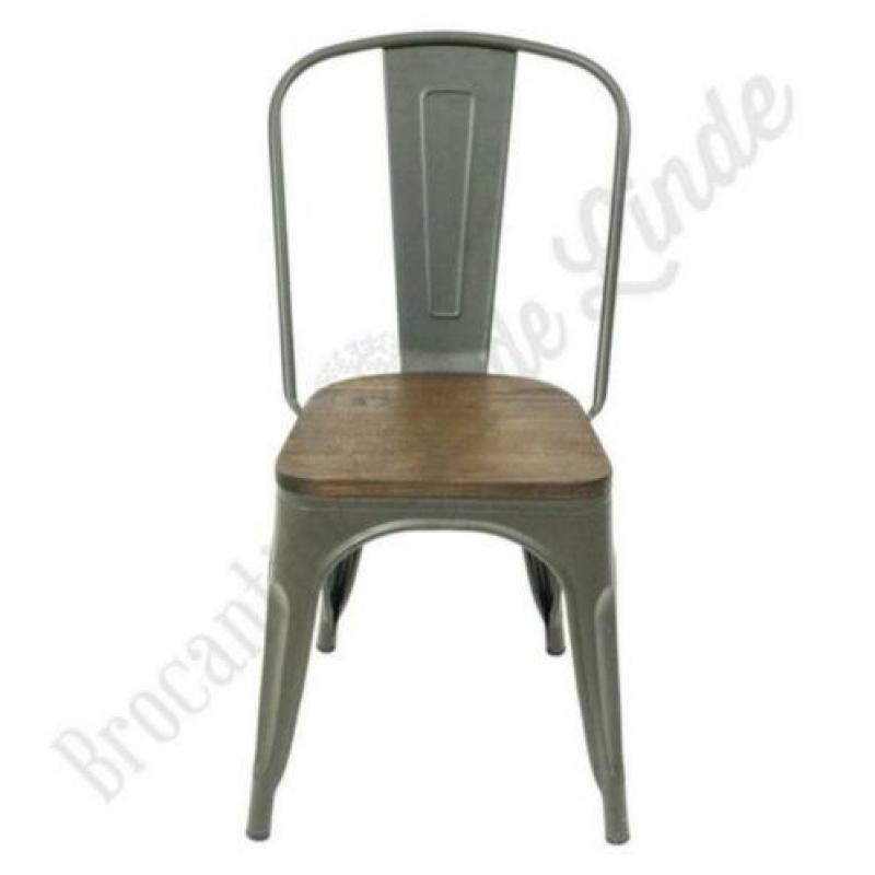 Stoere industriële Stoel "Hunter", robuust, vintage stoel