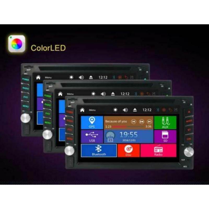 Dubbel 2 din autoradio met navigatie radio bluetooth NIEUW!