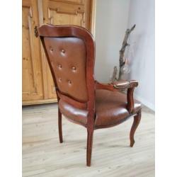 Leren fauteuil/ stoel