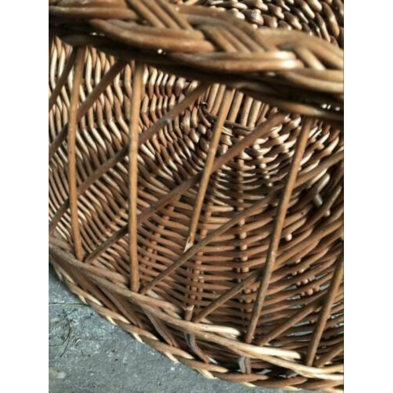 Retro rieten planten hanger