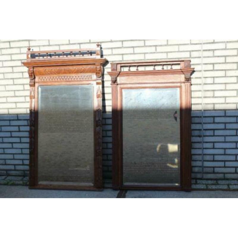 2 antiek mechelse spiegels T.E.A.B.