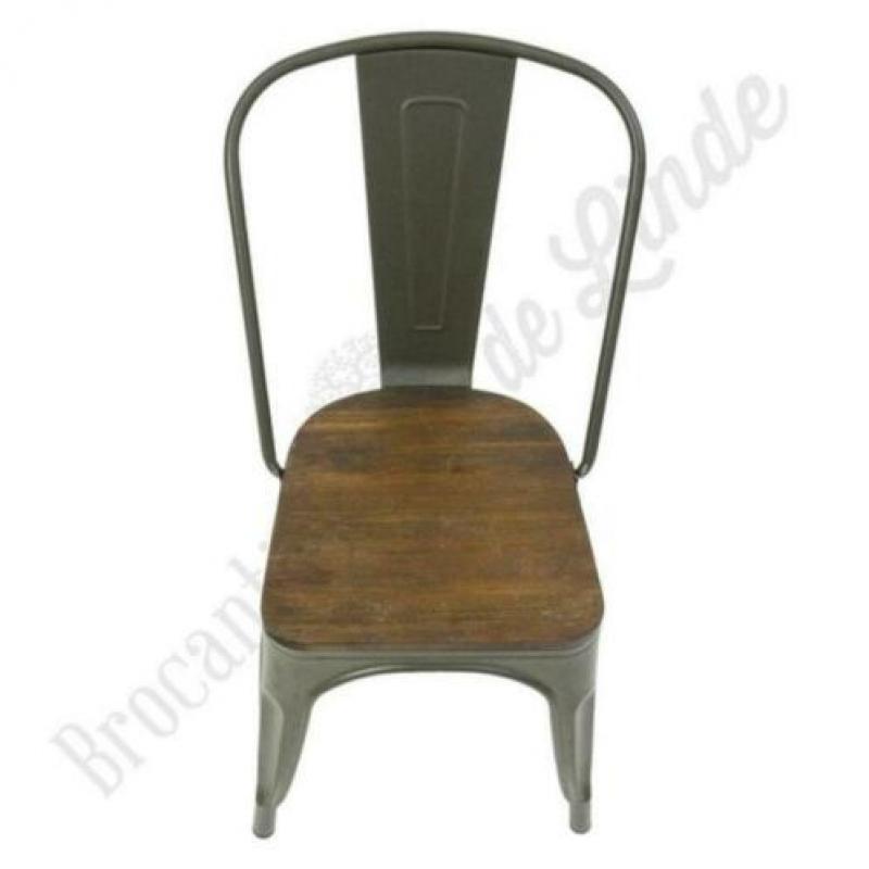 Stoere industriële Stoel "Hunter", robuust, vintage stoel