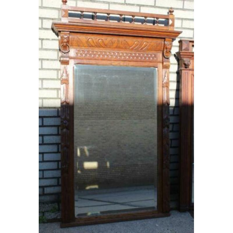 2 antiek mechelse spiegels T.E.A.B.