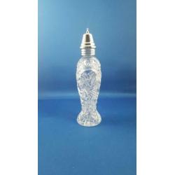 Vintage kristallen strooibus strooi fles, dop plastic. 6C10