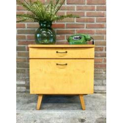 Vintage kastje jaren 60/70 retro design berken nachtkastjes