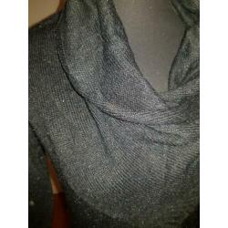 Zwart asymetrisch vest Only maat S met glittertje