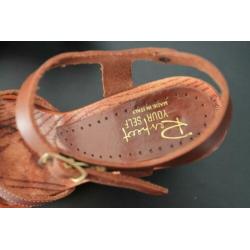 Dames bruin leren platform sandalen sandaal op hak maat 36