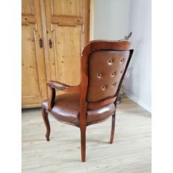 Leren fauteuil/ stoel