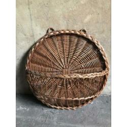 Retro rieten planten hanger
