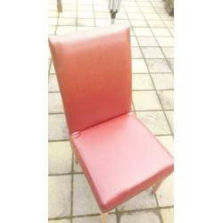 Eet tafel stulen 6 stuks 3 bej en 3 bruin rot
