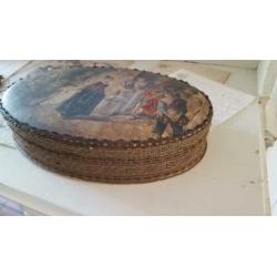 Antieke Franse chocolade doos *Style by Adriana*