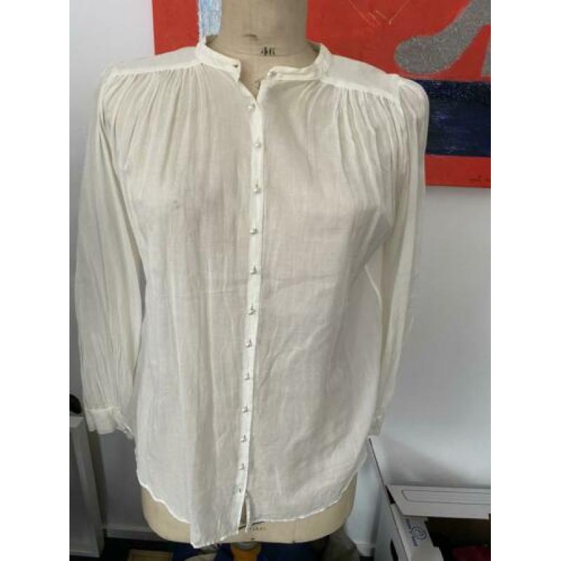 Hunky Dory blouse ecru met parels maat M ZGAN!