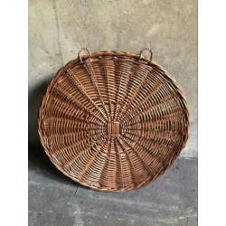 Retro rieten planten hanger