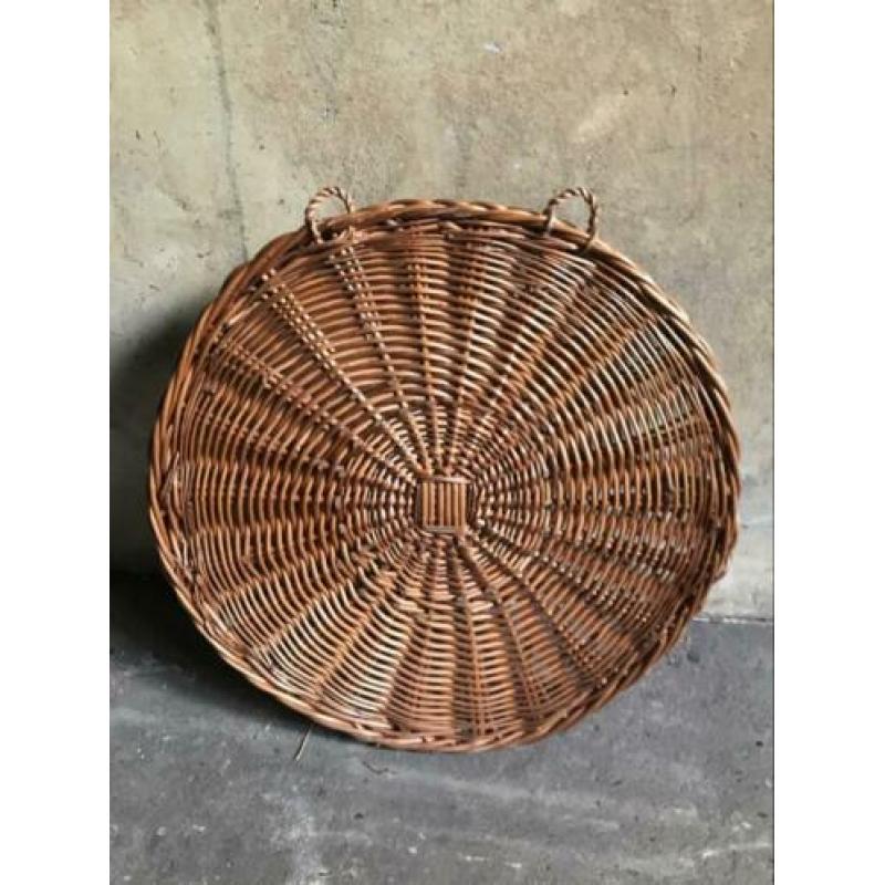 Retro rieten planten hanger