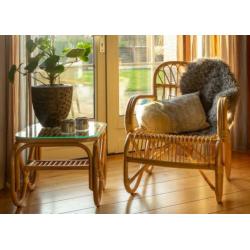 Rotan stoel Belse retro - super trendy rieten fauteuil