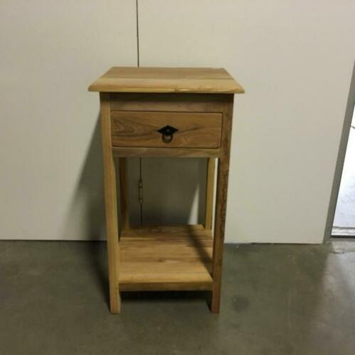 Ladekastje - 40 x 40 cm - massief teak - 1 lade - TTM Wonen