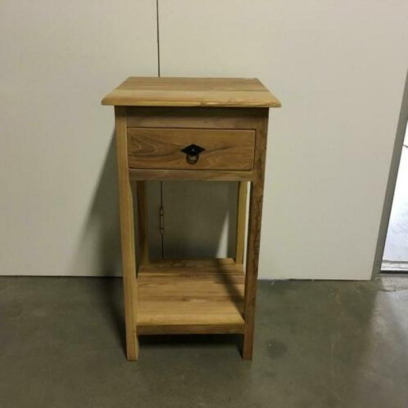 Ladekastje - 40 x 40 cm - massief teak - 1 lade - TTM Wonen
