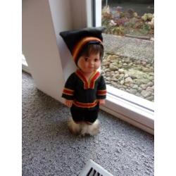 Vintage pop jaren 70 jongen 34cm/eskimo kleding+pop