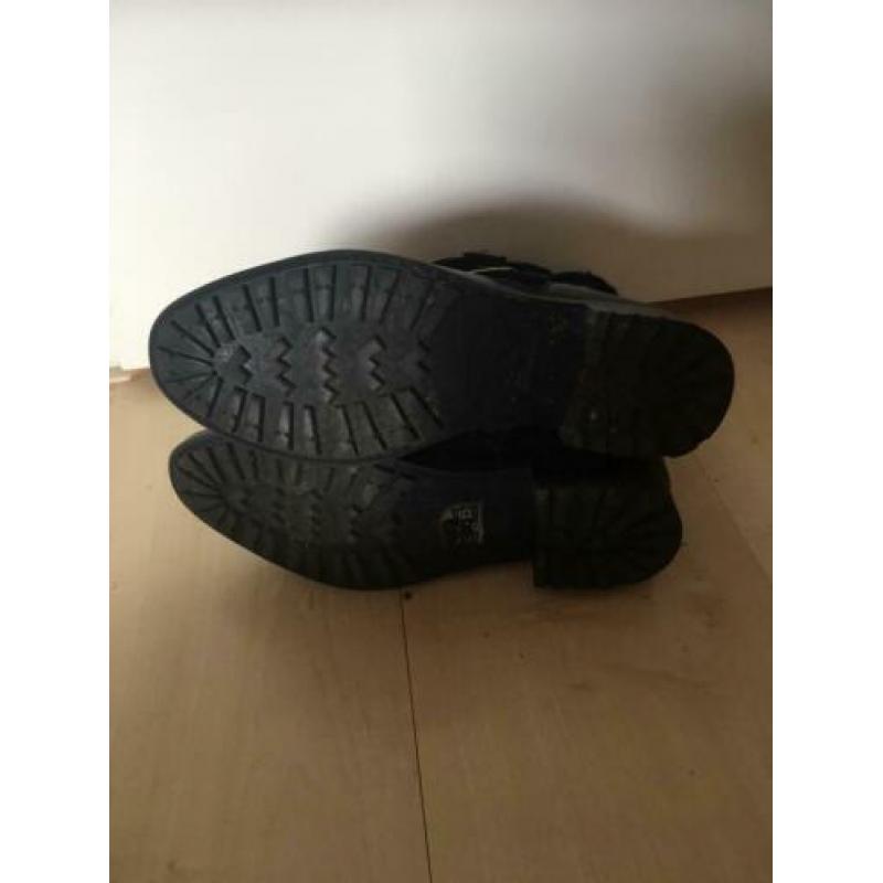 Zgst zwarte biker-boots SPM, met studs, 38