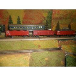 Marklin 4639 4x Hoogboord wagons van de NS met kolen