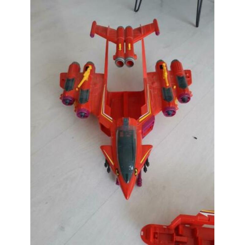 Manta Force spaceship red venom vintage speelgoed