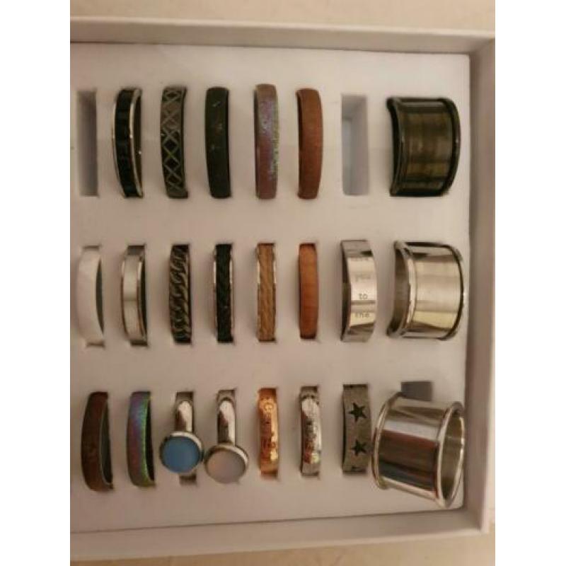 Complete ixxxi set; basis ringen 2x 19 1x 18,5 en vulring 19