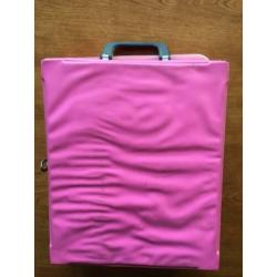 Barbie vintage koffer roze oud, jaren 70 kleren 2 barbie