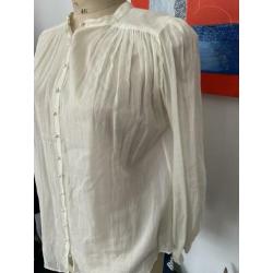 Hunky Dory blouse ecru met parels maat M ZGAN!