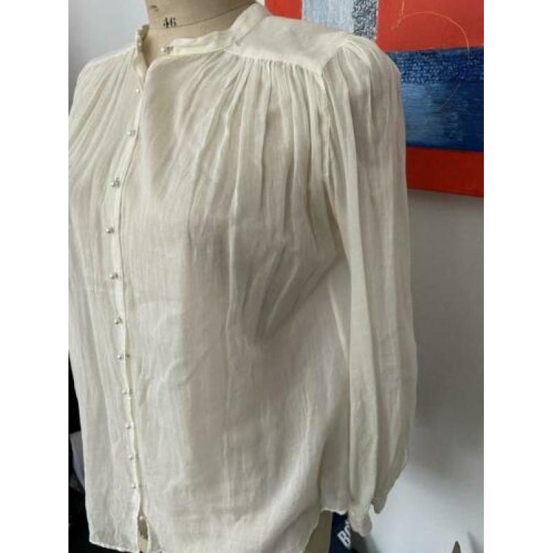 Hunky Dory blouse ecru met parels maat M ZGAN!