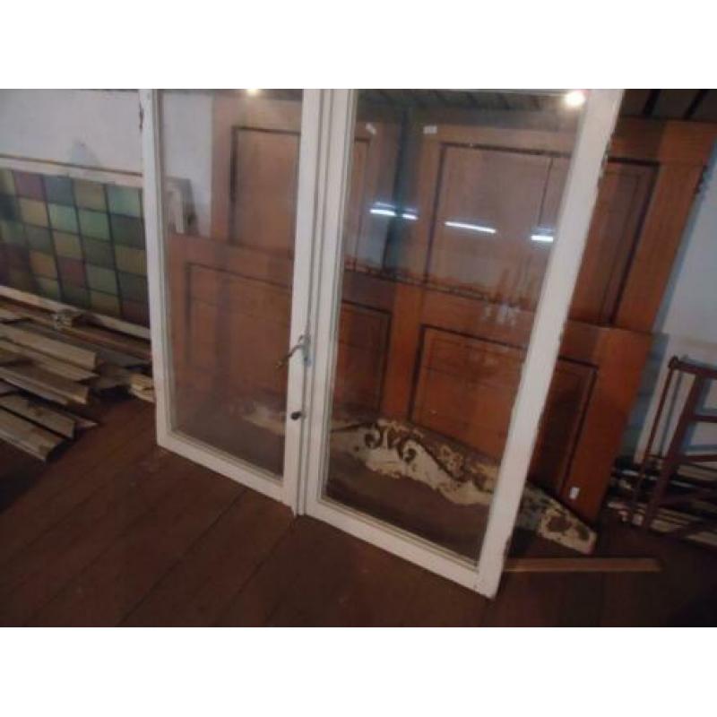 2 sets antieke dubbele raamvleugels