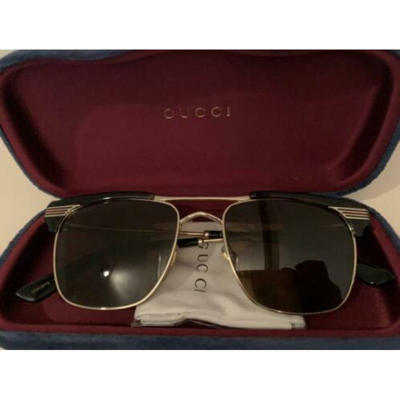 Gucci square-frame metal zonnebril