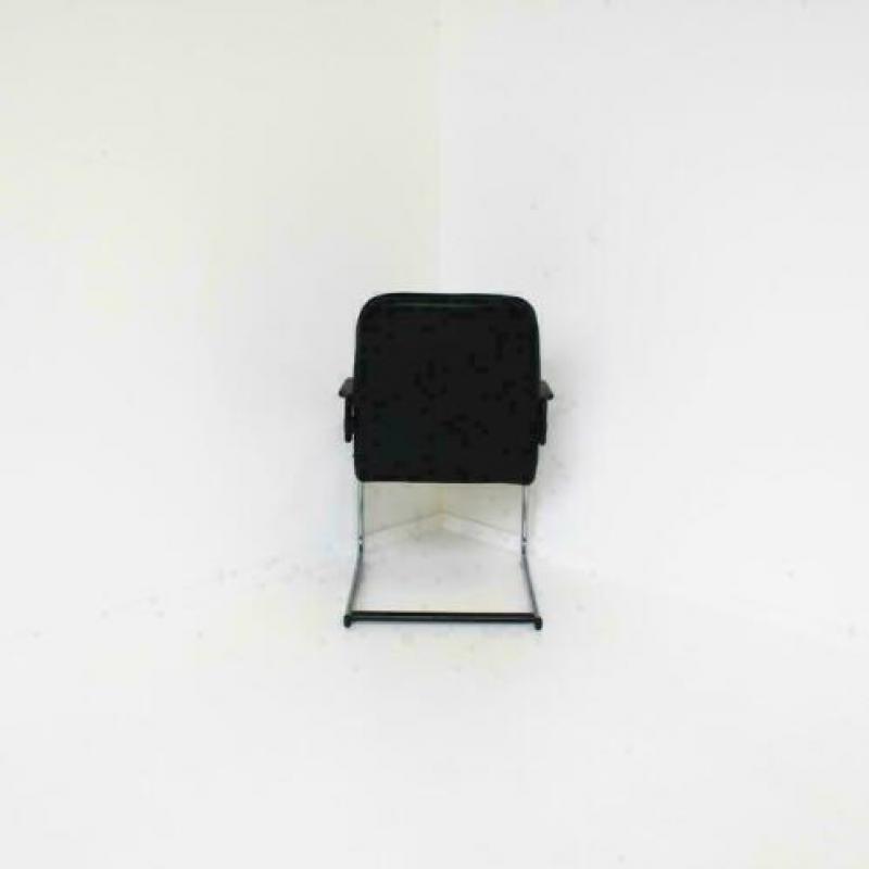 Fröscher Vergaderstoelen, Slede-Stoelen, Leren Stoelen,Zwart