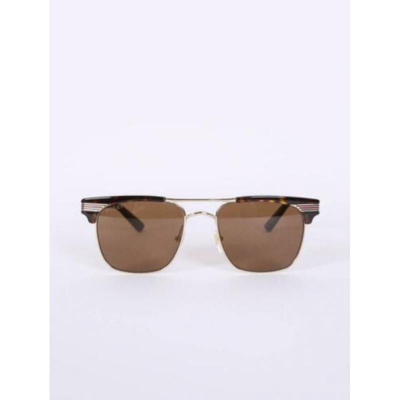 Gucci square-frame metal zonnebril