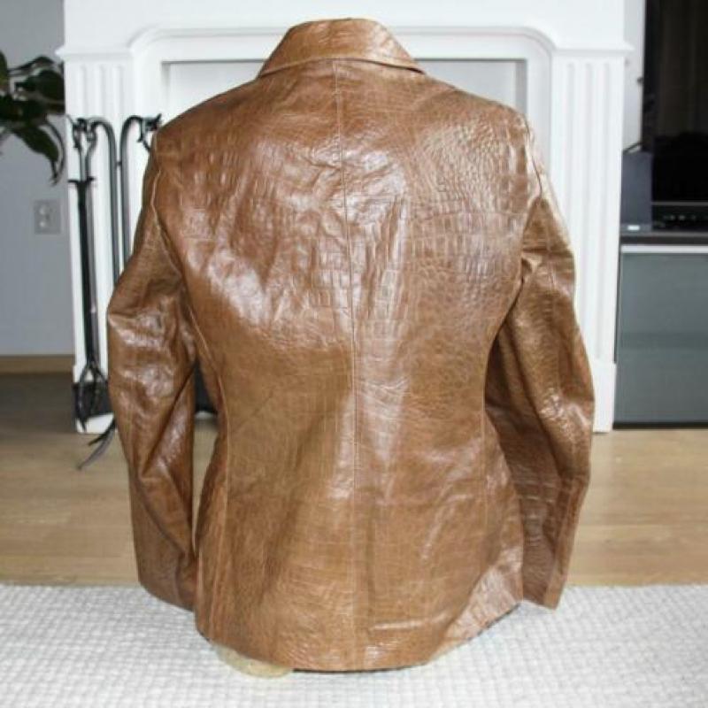 Prachtige Leren Ginger Jas (L)
