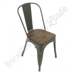 Stoere industriële Stoel "Hunter", robuust, vintage stoel