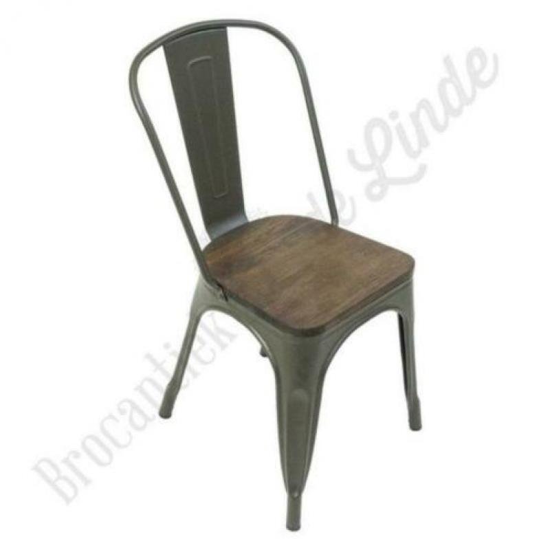 Stoere industriële Stoel "Hunter", robuust, vintage stoel